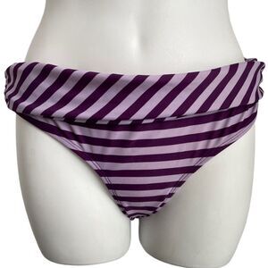 Kirra Purple Striped Bikini Bottom